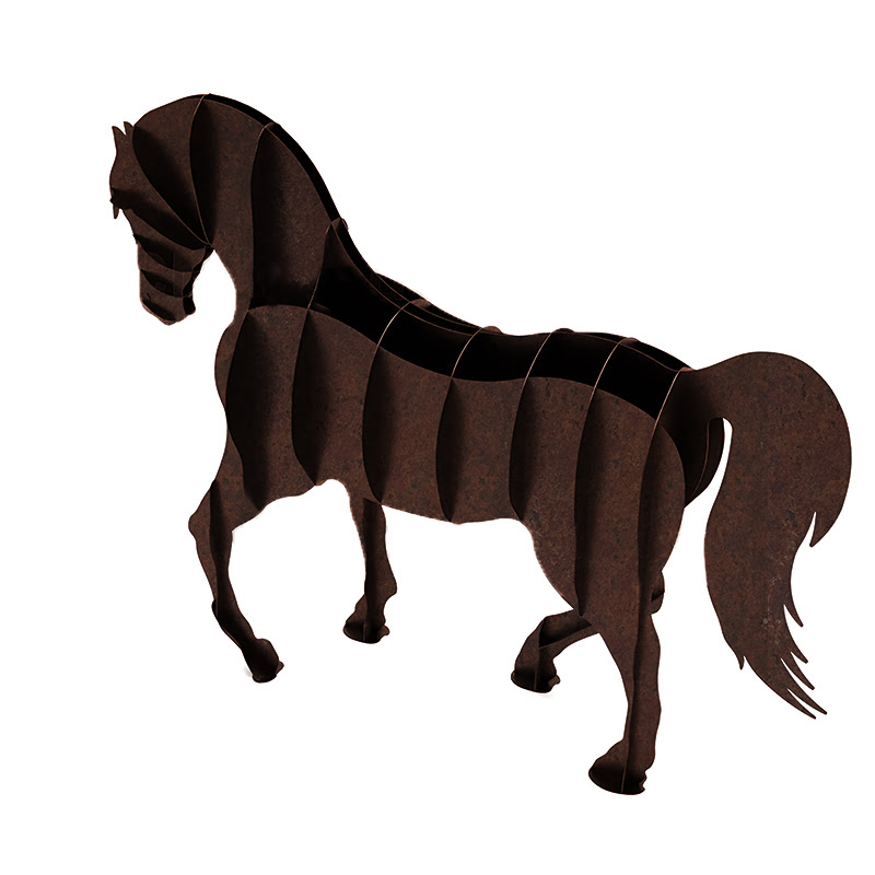 Tiere aus Corten - Pferd